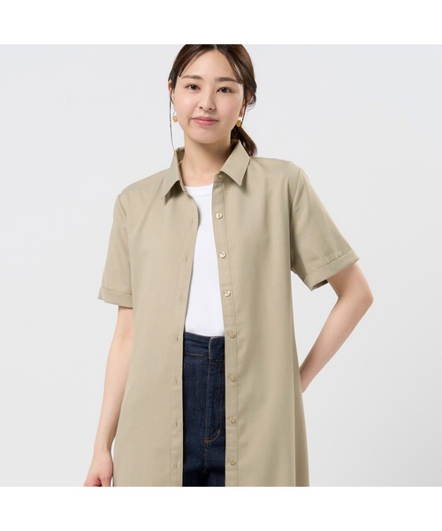 BRICK HOUSE by TOKYO SHIRT ブラウス シャツ 夏 麻調合繊 シャツ