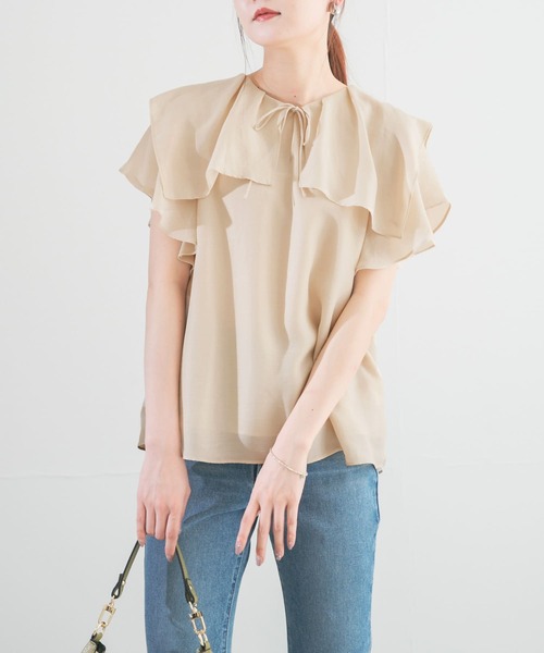 「URBAN RESEARCH ROSSO WOMEN」 半袖ブラウス FREE オフホワイト レディース