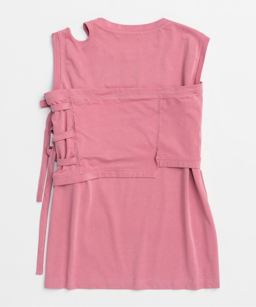 tシャツ Ribbon Bare Sleeveless TEE/リボンベアノースリーブTEE「MAISON SPECIAL/メゾンスペシャル」セット Ribbon Bare Sleeveless TEE/リボンベアノースリーブTEE【MAISON