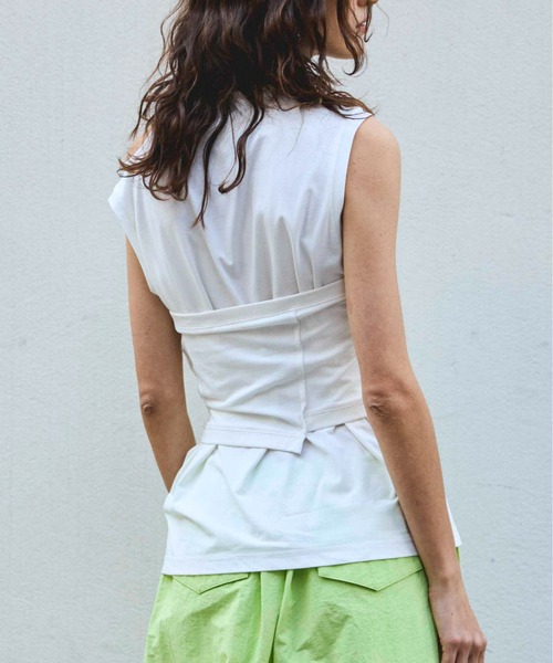 MAISON SPECIAL tシャツ Ribbon Bare Sleeveless TEE/リボンベア