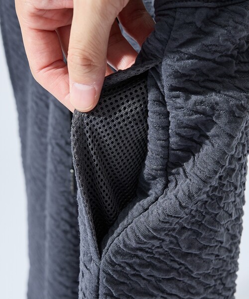 ABAHOUSE（アバハウス） パンツ 「セットアップ対応」ウェーブリンクル