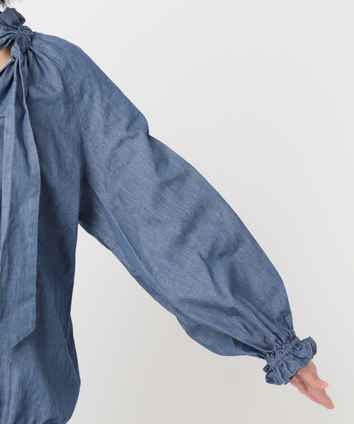 「journal standard L'essage」 長袖ブラウス FREE ネイビー レディース journal standard L'essage 「journal L'essage」 長袖ブラウス