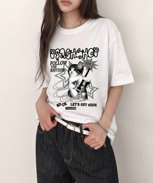 LADY LIKE（レディライク） tシャツ 半袖 キャットロックゆったり半袖T
