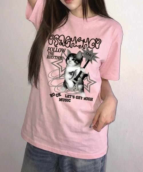 LADY LIKE（レディライク） tシャツ 半袖 キャットロックゆったり半袖T