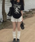tシャツ 半袖 キャットロックゆったり半袖Tシ...の詳細画像2