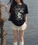 tシャツ 半袖 キャットロックゆったり半袖Tシ...の詳細画像3
