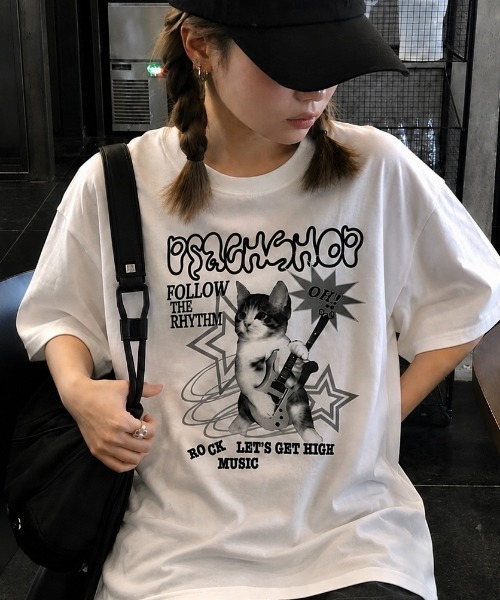 LADY LIKE（レディライク） tシャツ 半袖 キャットロックゆったり半袖T