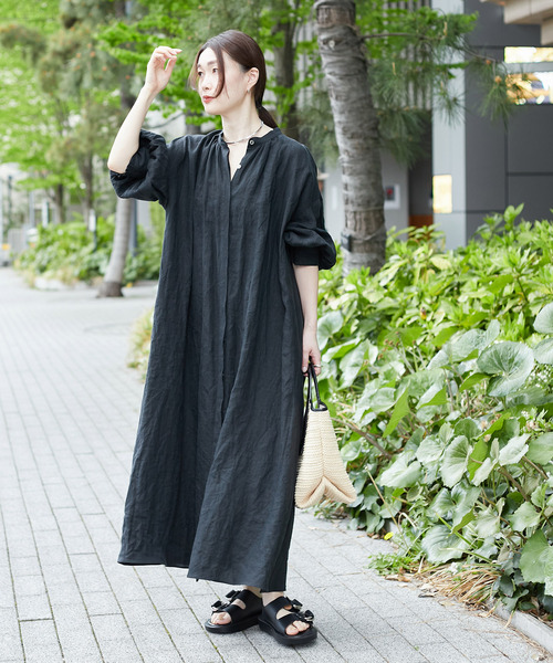 Journal Standard L'ESSAGE ホワイト ワンピース JOURNAL STANDARD L'ESSAGE｜オーガンジー Vネックワンピース