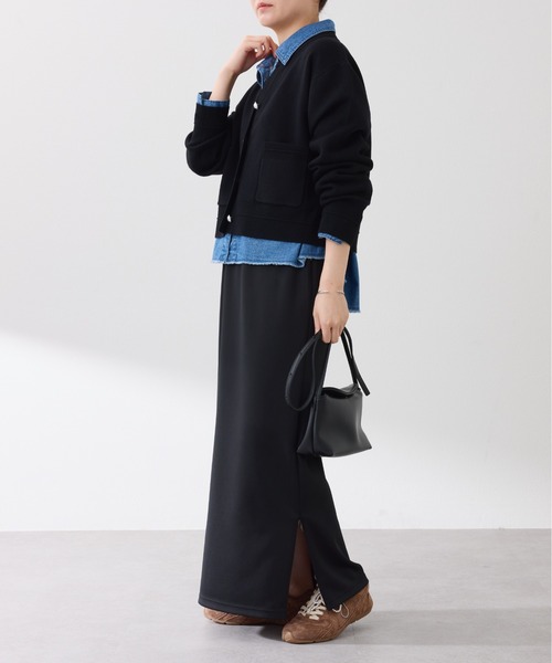 カーディガン スウェットライクスキッパーカーディガン/WEB限定