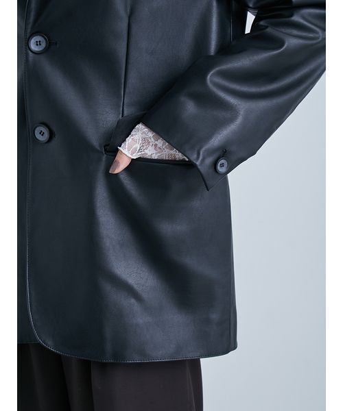 MIESROHE（ミースロエ）ヴィンテージライクシングル　ブラック38 ヴィンテージライクシングルJK(テーラードジャケット)｜アウター