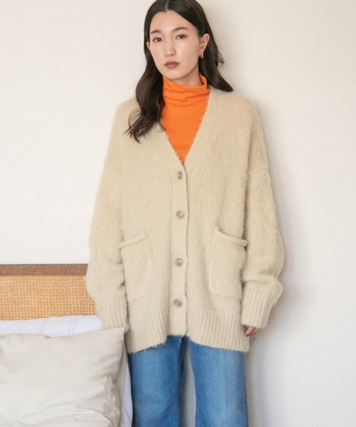 LOWRYS FARM（ローリーズファーム） ニットカーディガン FREE ベージュ