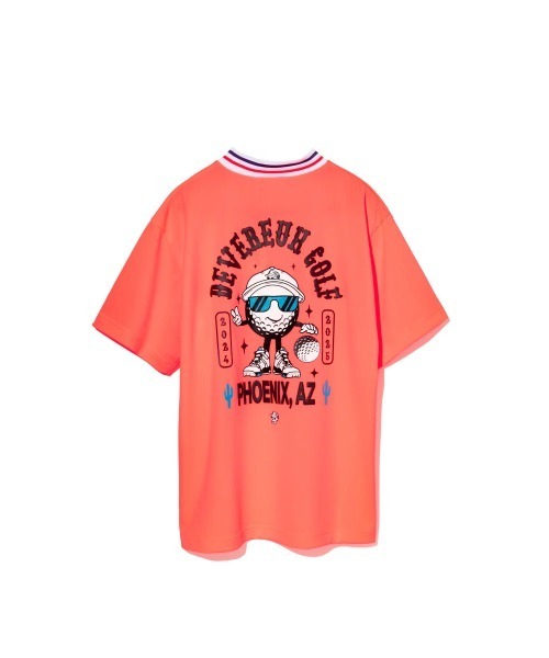 DEVEREUX GOLF tシャツ ARIZONAアクティブリブモックネックTEE メンズ