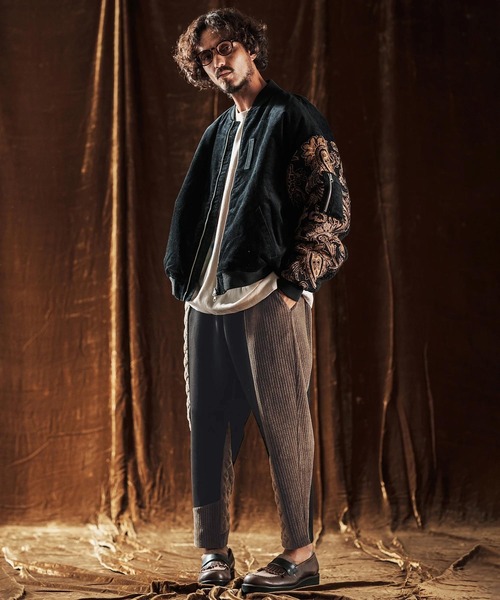 ANGENEHM（アンゲネーム） パンツ mp13979-Switching Design Pants