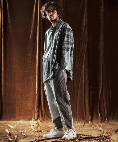 ANGENEHM（アンゲネーム） パンツ mp13979-Switching Design Pants