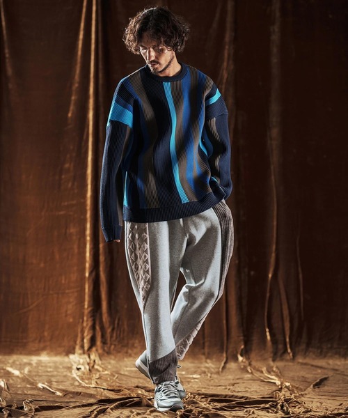 ANGENEHM（アンゲネーム） パンツ mp13979-Switching Design Pants