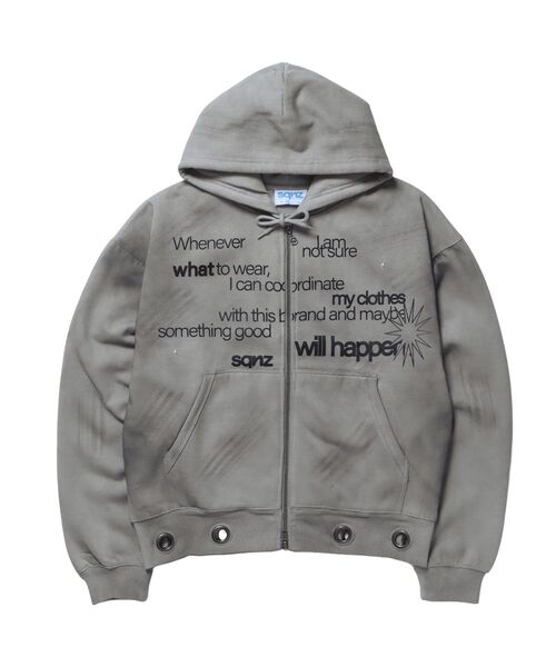 333Union グレーフーディー　S Elevated Oversized Pullover Hoodie