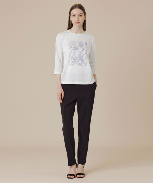 未使用 MACKINTOSH マッキントッシュ BIBURY FLOWER 001 Tシャツ 1点 38 コットン100％ 半袖 トップス レディース AM7954A53 BIBURY FLOWER】バイブリーコットンTシャツ | MACKINTOSH