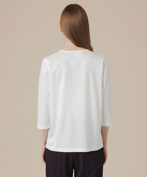 未使用 MACKINTOSH マッキントッシュ BIBURY FLOWER 001 Tシャツ 1点 38 コットン100％ 半袖 トップス レディース AM7954A53 BIBURY FLOWER】バイブリーコットンTシャツ | MACKINTOSH