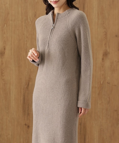 Lace Ladies（レースレディース） ワンピース ハーフジップ リブ