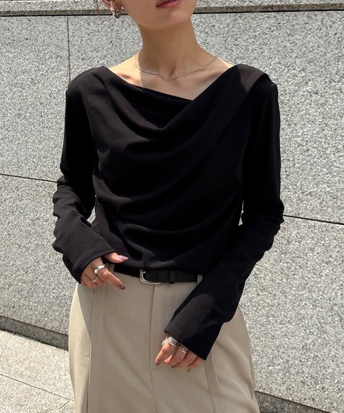 新品未使用　25AW 【2WAY】オフショルカットソー NOGLE tシャツ 「NOGLE/ノグル」2wayオフショルロンT レディース