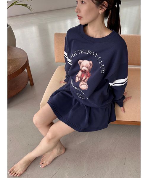 SNIDEL HOME パジャマ ルームウェア Bearスウェットプルオーバー