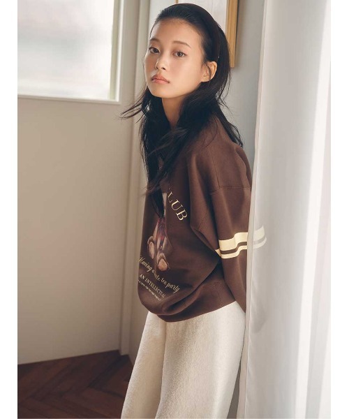 SNIDEL HOME パジャマ ルームウェア Bearスウェットプルオーバー