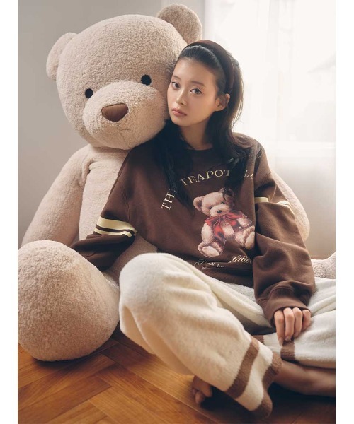 SNIDEL HOME パジャマ ルームウェア Bearスウェットプルオーバー