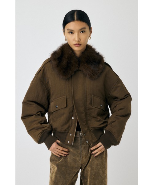 MOUSSY レディースアウター MOUSSY ブルゾン アウター 「25年AW新作」F/FUR COLLAR CROP