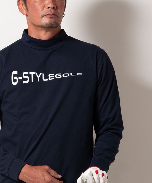 BAYBLO tシャツ (SA) 複合繊維 モックネック ロゴ 長袖 Tシャツ メンズ