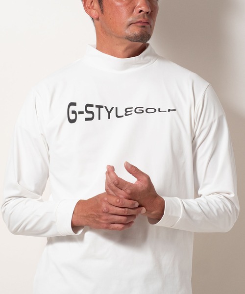 BAYBLO tシャツ (SA) 複合繊維 モックネック ロゴ 長袖 Tシャツ メンズ