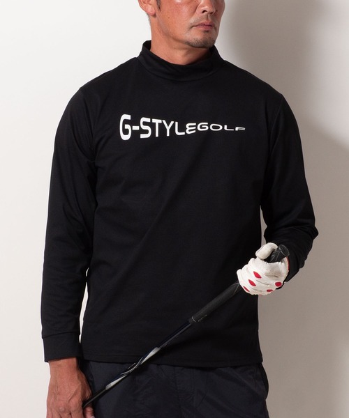 BAYBLO tシャツ (SA) 複合繊維 モックネック ロゴ 長袖 Tシャツ メンズ