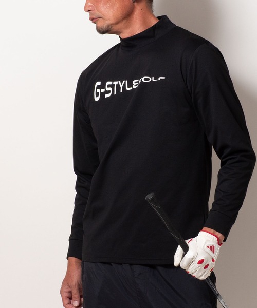 BAYBLO tシャツ (SA) 複合繊維 モックネック ロゴ 長袖 Tシャツ メンズ