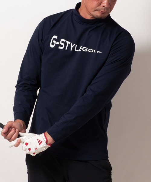 BAYBLO tシャツ (SA) 複合繊維 モックネック ロゴ 長袖 Tシャツ メンズ