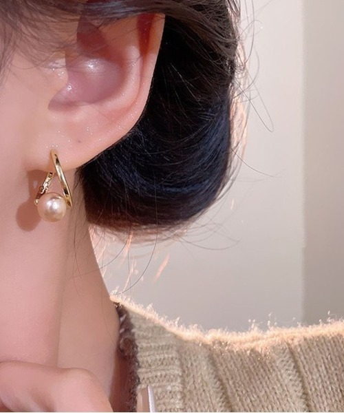 shoppinggo ピアス ピアス リングピアス レディース 上品 ゴールド