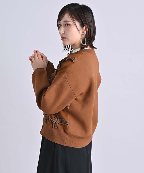 RAW FUDGE（ローファッジ） カーディガン チェック柄プレーティング