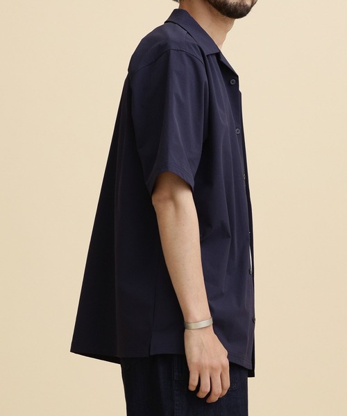 「NANO universe」 半袖シャツ M ネイビー メンズ_画像4