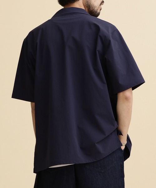 「NANO universe」 半袖シャツ M ネイビー メンズ_画像8