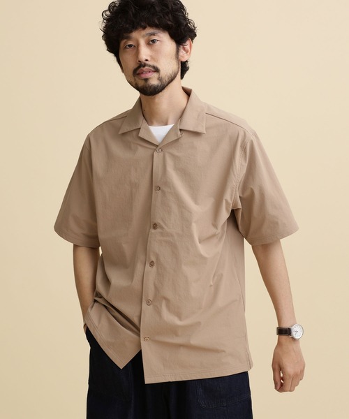 「NANO universe」 半袖シャツ M ネイビー メンズ_画像9