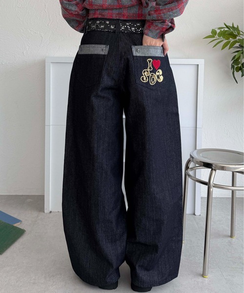 ジーンズ フロントタックリジットデニム メンズ レディース : ZOZOTOWN