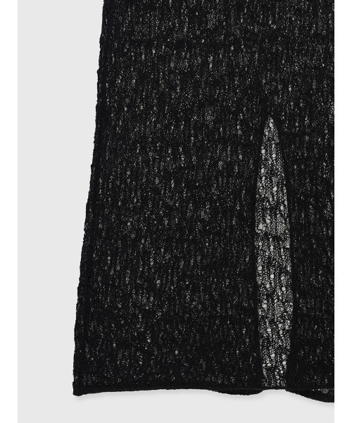 anuans（アニュアンス） ワンピース ウールレースポロニットワンピース