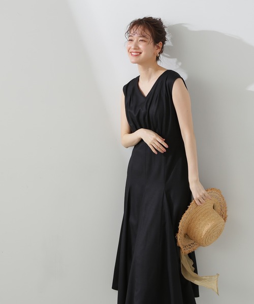 「N.(N. Natural Beauty Basic)」 ノースリーブワンピース MEDIUM ブラック レディース_画像7