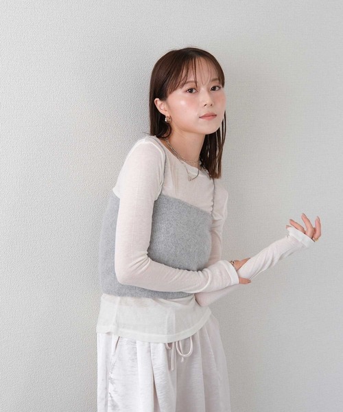 Reurie'（レウリィ） キャミソール アンゴラブレンドニットビスチェ