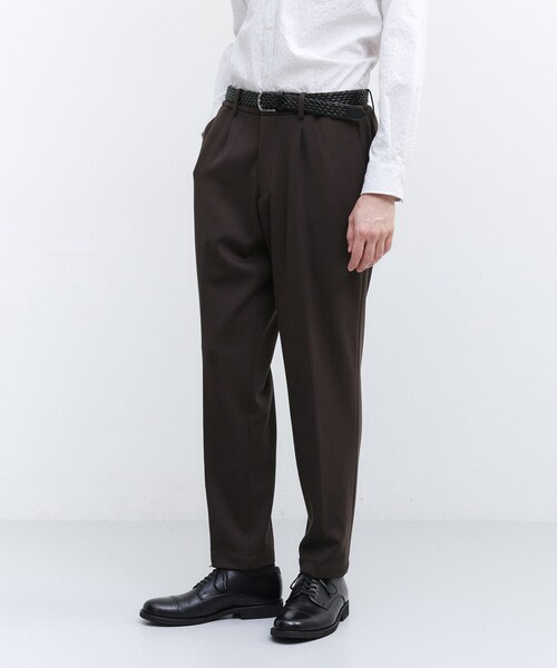 【新品未使用】TAKEO KIKUCHI 黒 スラックス セットアップ対応】ソフトサーモウィンタースラックス（フルレングス