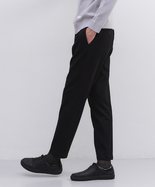 【新品未使用】TAKEO KIKUCHI 黒 スラックス セットアップ対応】ソフトサーモウィンタースラックス（フルレングス