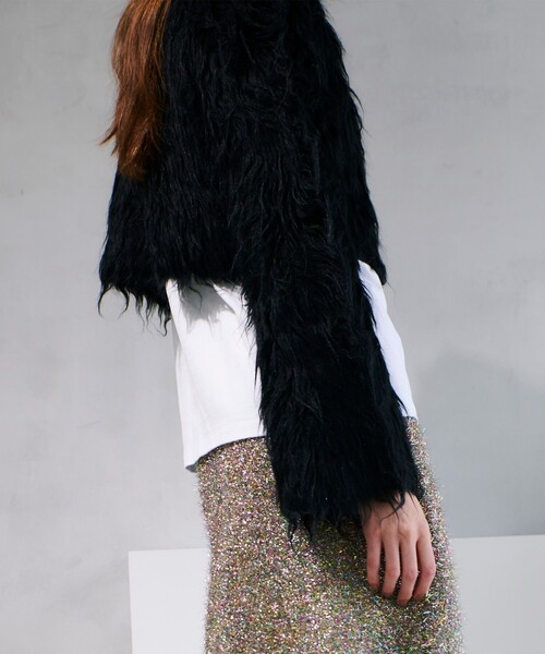 「allureville」 長袖ニット 2 ライトグレー レディース_画像2