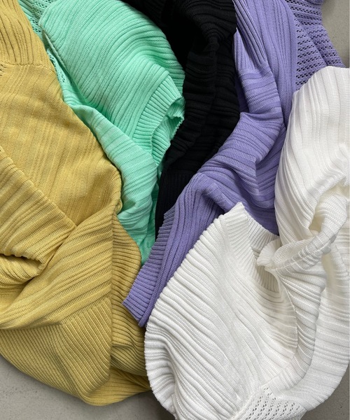 「SANSeLF」 半袖ニット FREE ピンク レディース_画像3