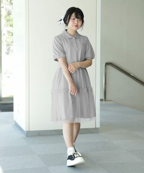 「F i.n.t」 ドッキングワンピース FREE ピンクベージュ レディース_画像8