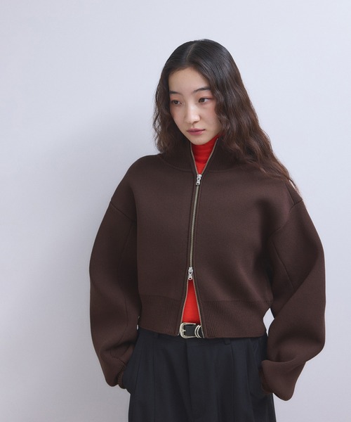 ADAM ET ROPE'（アダムエロペ） カーディガン 「WEB限定」ショートジャ