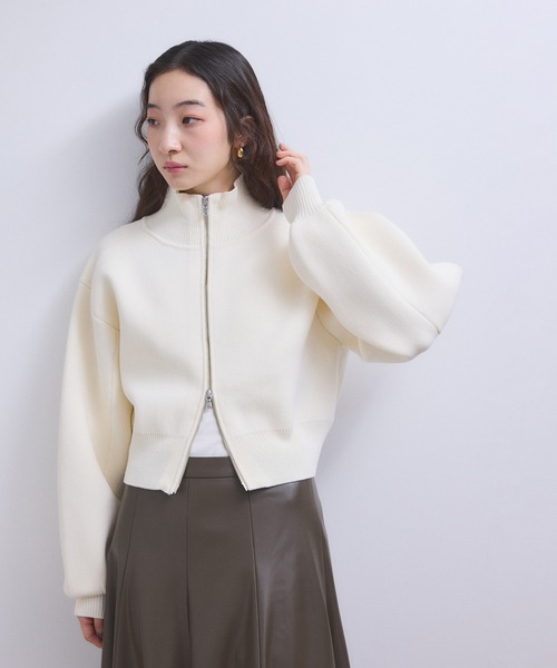 ADAM ET ROPE'（アダムエロペ） カーディガン 「WEB限定」ショートジャ