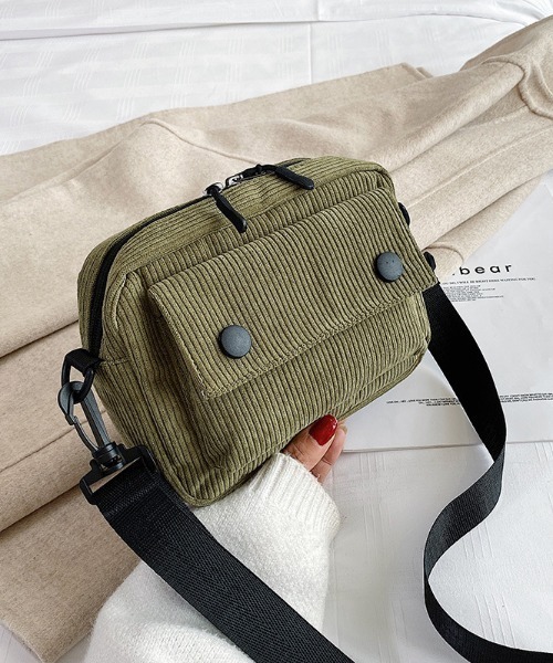 ショルダーバッグ Corduro Pocketコーデュロイプチショルダーバッグ ショルダーバッグ Corduro Pocketコーデュロイプチショルダーバッグ